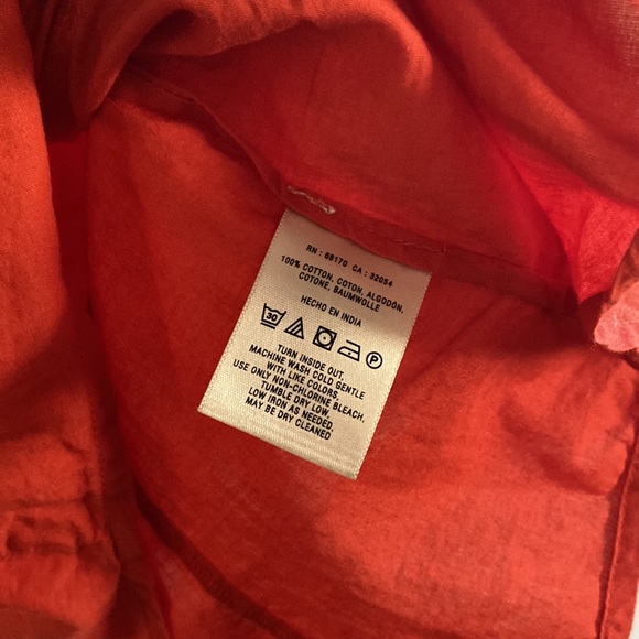 Anthropologie, Orange, blouse, button down - Picture 9 of 10